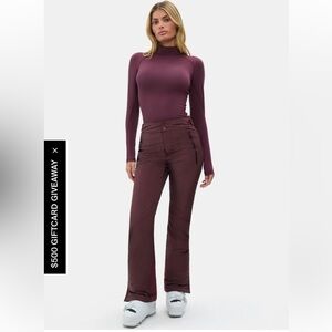 Women's Burgundy Boot Cut Pants
